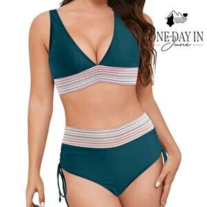 Blooming Jelly High Waist Bikini Swimsuit Size M